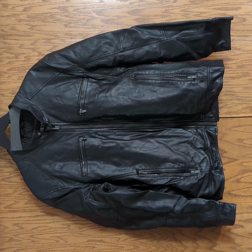 Guess Faux Leather Biker Jacket